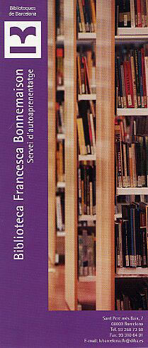 Figura 8. Fulletó del Servei d'Autoaprenentatge de la Biblioteca Francesca Bonnemaison
