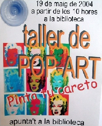 Cartell del taller d'art pop (Fotografia: Elena Castillo)
