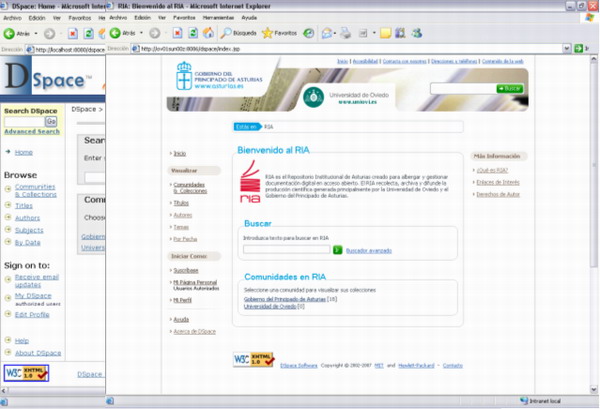 Adaptación del DSpace al portal <http://www.asturias.es>