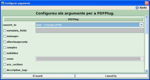 Configuració del connector PDFPlug