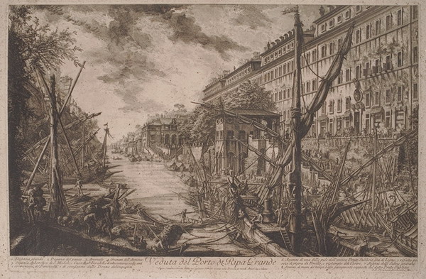 Piranesi, Giambattista, 1720-1778. Veduta del Porto di Ripa Grande [Roma : s.n., 1753]