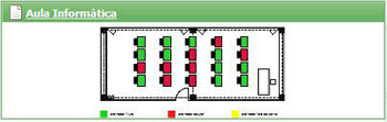 Fig. 4. Widgets que muestran la disponibilidad  de los ordenadores de las aulas de informática de la BCBL y la BRGF