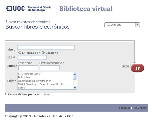 Figura 4. Buscador  de recursos electrónicos y buscador de libros electrónicos.