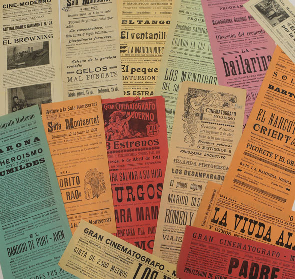 Figure 6. Early 20th-century film posters in the  Filmoteca de Catalunya