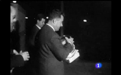 Traslado de las imágenes de la cobertura de TVE de la visita de Eisenhower a la red de Eurovision en 1959. Fuente: www.rtve.es