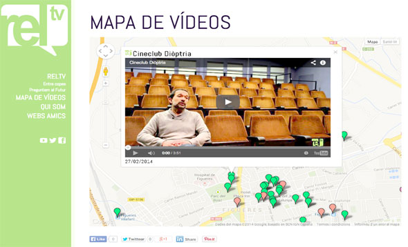 Figura 2.  Exemple de vídeo en el Mapa de vídeos