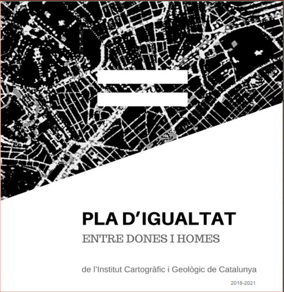 Figura 1. Cubierta del Plan de igualdad entre mujeres y hombres del Instituto Cartográfico y Geológico de Cataluña (2018-2021)
