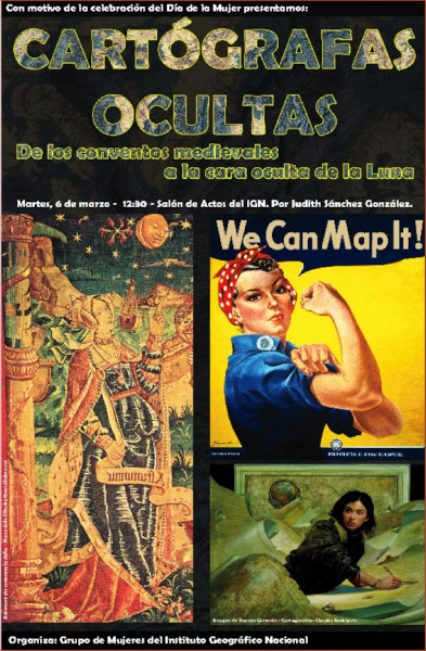 Figura. 4. Cartell de la conferència organitzada pel Grupo de Mujeres de l'IGN. Font: Instituto Geográfico Nacional