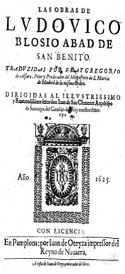 Figura 4. Portada. Las obras de Ludovico Blosio (1625). Font: Biblioteca de la Universidad Pública de Navarra: segle xvii [110]