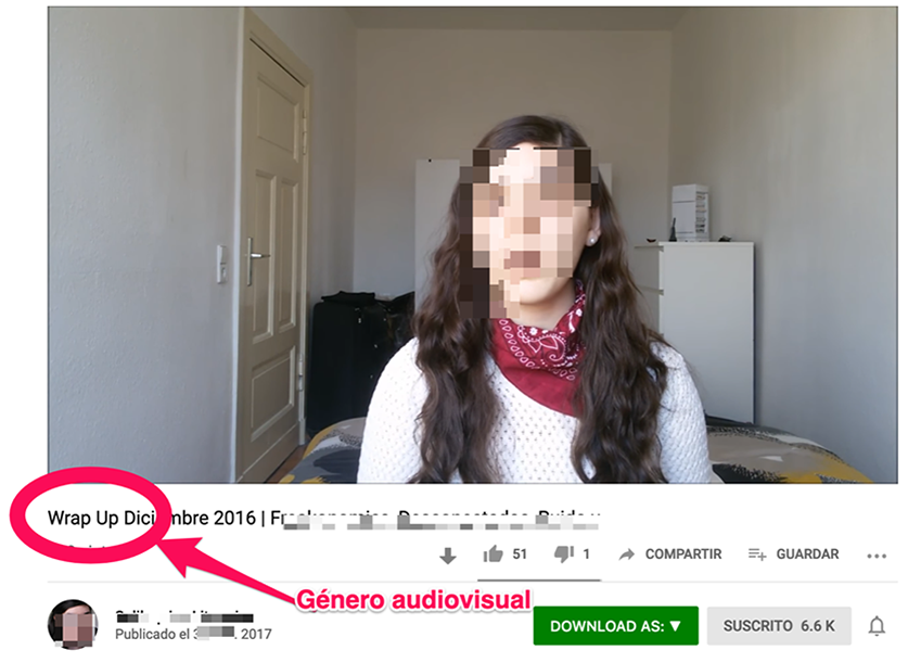 Figura 1. Asignación de etiquetas de género audiovisual en los títulos de los vídeos. Fuente: elaboración propia