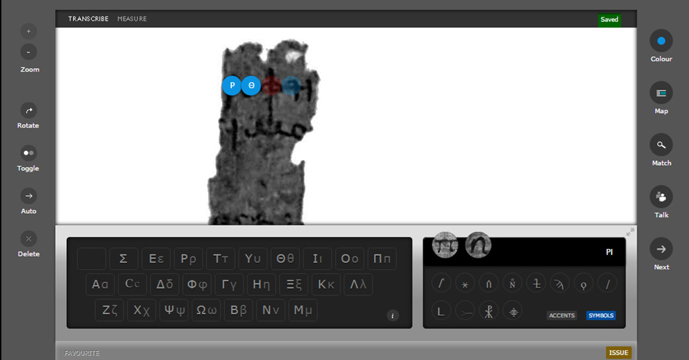 View the transcript used in Ancient Lives