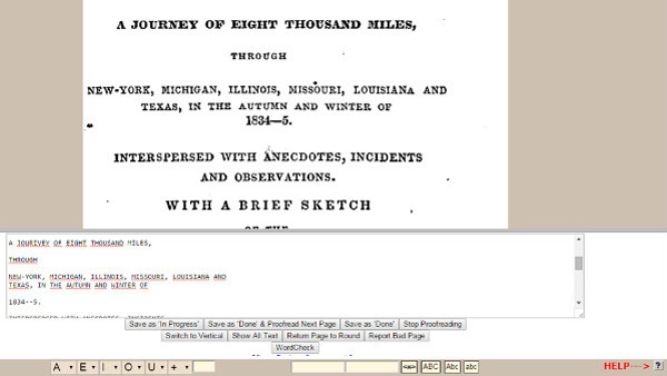 Mostra de la caixa blanca per corregir textos al Proofreaders